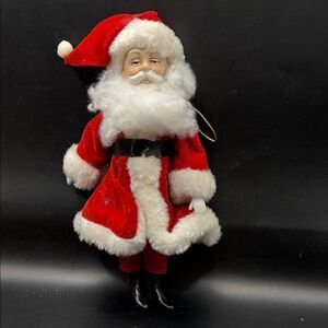 Vintage Porcelain Santa Claus Doll